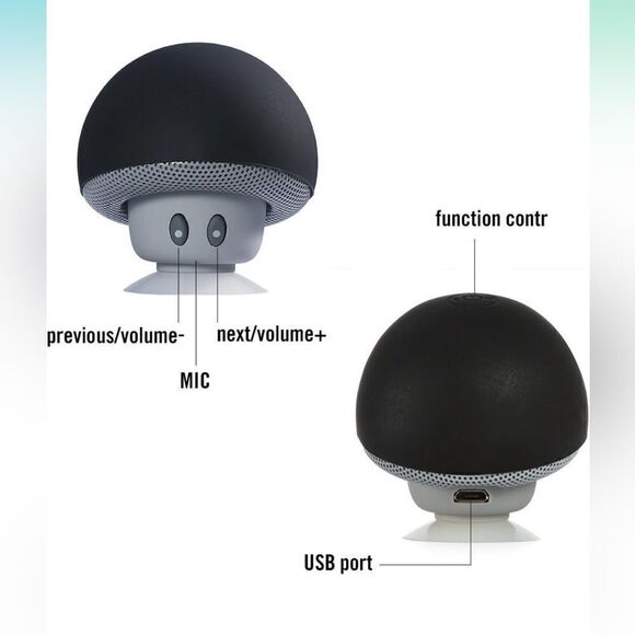 NIB Shake Your Shiitake Mini Mushroom Wireless Bluetooth Portable Speaker - Picture 4 of 9